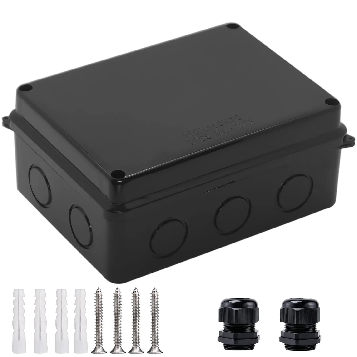 LuSumtly Electrical Box Waterproof Outdoor Junction Box 5.9 x 4.3 x 2.8 inch | Impact-Resistant ABS Enclosure - main product image