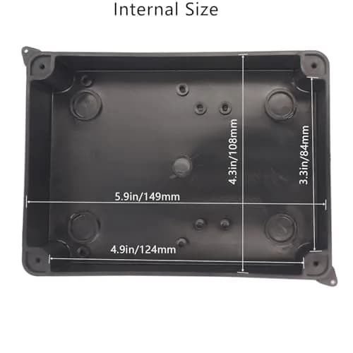 LuSumtly Electrical Box Waterproof Outdoor Junction Box 5.9 x 4.3 x 2.8 inch | Impact-Resistant ABS Enclosure thumbnail 5