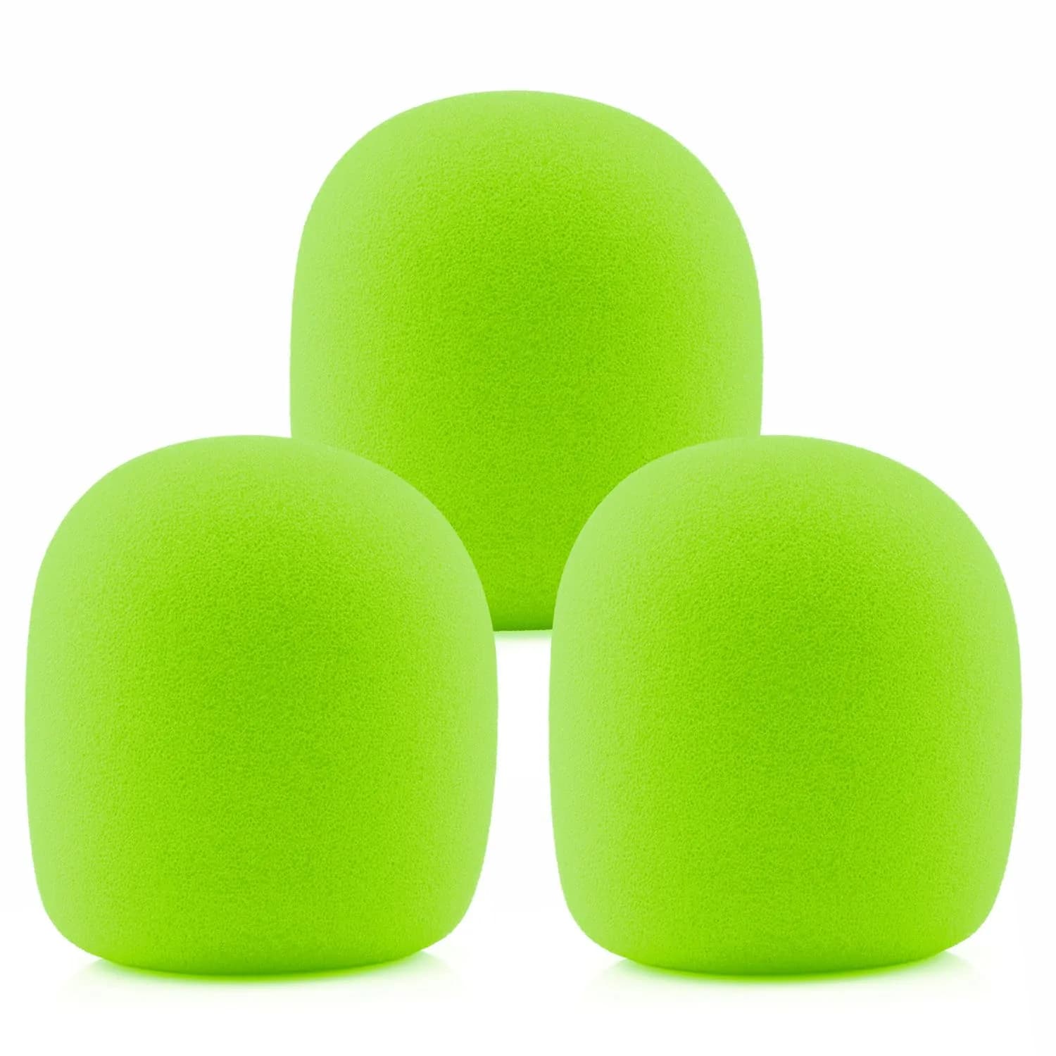 LEFXMOPHY Green Foam Windscreen for Shure SM58, Beta 58A, SM48 Microphones | High-Density Acoustic Foam Cover