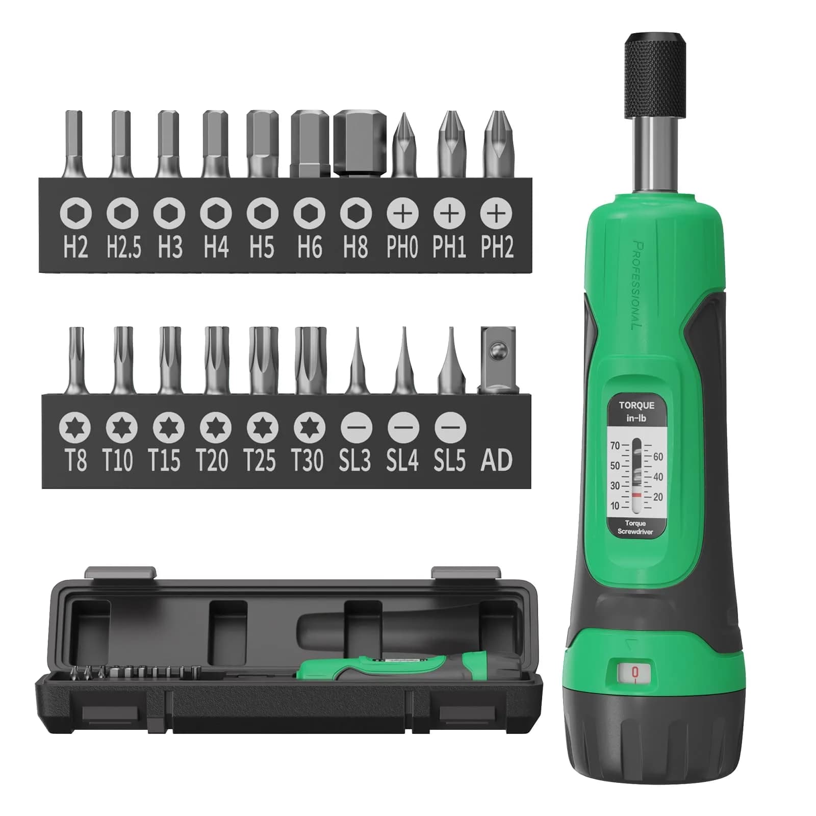 LLAVETOR Torque Screwdriver 10-70 Inch Pounds 6.8 Inch Length | Precision Tool for Bike, Auto, Electronics - main product image
