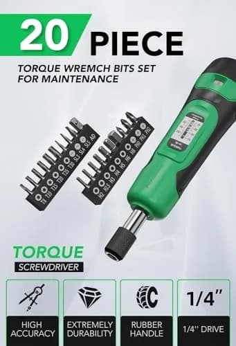 LLAVETOR Torque Screwdriver 10-70 Inch Pounds 6.8 Inch Length | Precision Tool for Bike, Auto, Electronics thumbnail 6