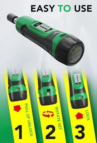 LLAVETOR Torque Screwdriver 10-70 Inch Pounds 6.8 Inch Length | Precision Tool for Bike, Auto, Electronics thumbnail 3