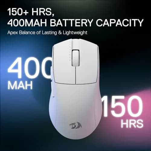 Redragon M916 Wireless Gaming Mouse 55G | 26K DPI, 5 Programmable Buttons, Ultra-Light 55g, Ergonomic Design thumbnail 6