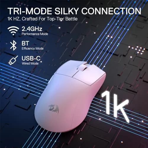 Redragon M916 Wireless Gaming Mouse 55G | 26K DPI, 5 Programmable Buttons, Ultra-Light 55g, Ergonomic Design thumbnail 2