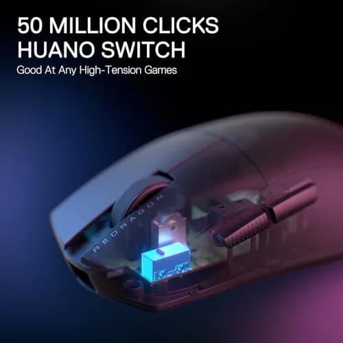 Redragon M916 Wireless 55G Ultra-Light Gaming Mouse 26K DPI | Ergonomic, Fully Programmable, 3-Mode Connect thumbnail 4