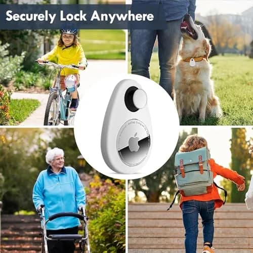 zonsiton Hidden GPS Tracker Case 2 Pack White | Anti-Removal Silicone Case with Safety Pins for Kids, Pets, Backpack thumbnail 5
