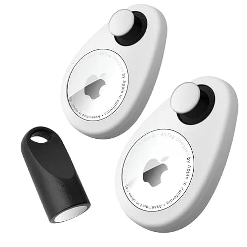 zonsiton Hidden GPS Tracker Case 2 Pack White | Anti-Removal Silicone Case with Safety Pins for Kids, Pets, Backpack thumbnail 1