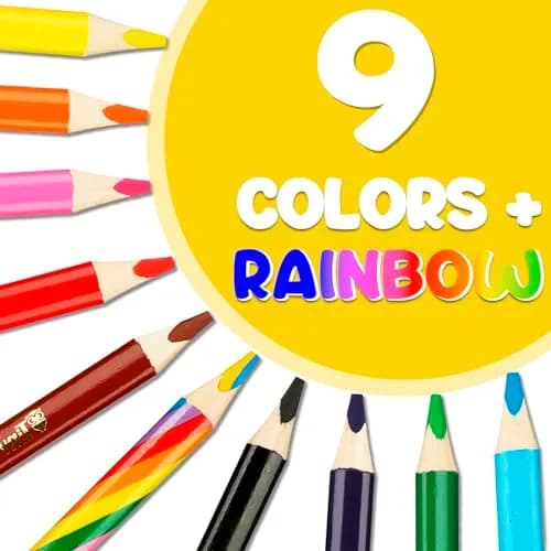 TinyGeeks Jumbo Fat Triangle Colored Pencils for Kids, Toddler Pencils Set of 10 | Teacher-Approved for Grip & Motor Skills thumbnail 4