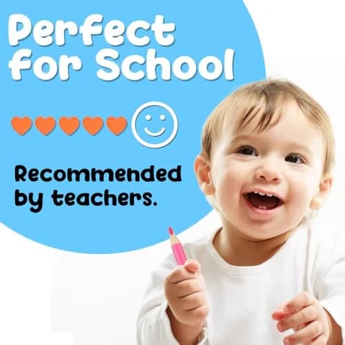 TinyGeeks Jumbo Fat Triangle Colored Pencils for Kids, Toddler Pencils Set of 10 | Teacher-Approved for Grip & Motor Skills thumbnail 6