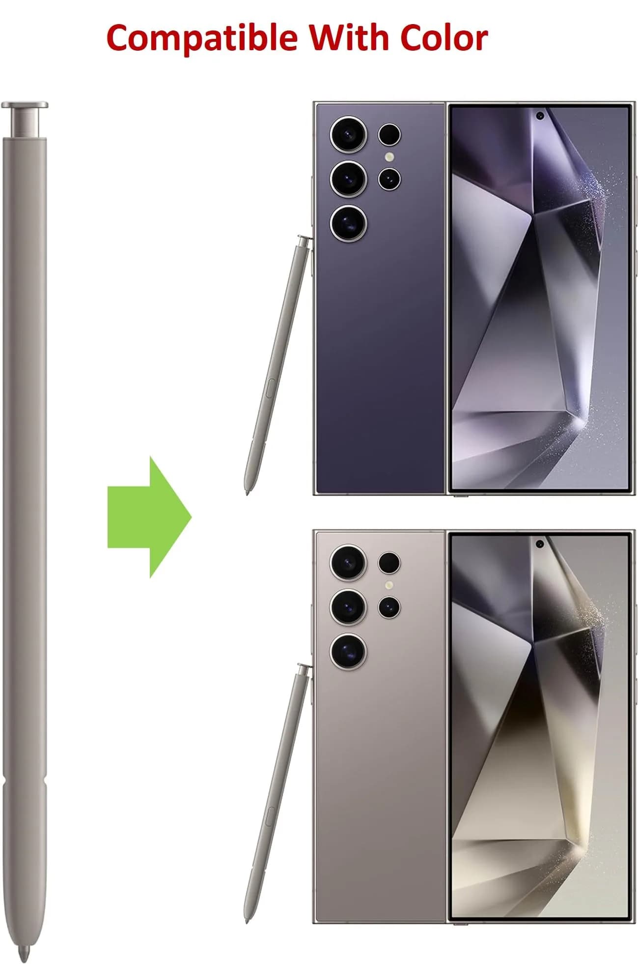 SLQ S Pen Replacement for Samsung Galaxy S24 Ultra 5G (Gray) | Touch Stylus Pen - view 3