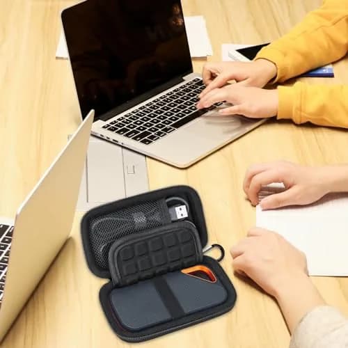 Lacdo Hard Case for SanDisk Extreme Pro/Extreme Portable SSD, Black+Black | Shockproof & Water-Resistant thumbnail 6
