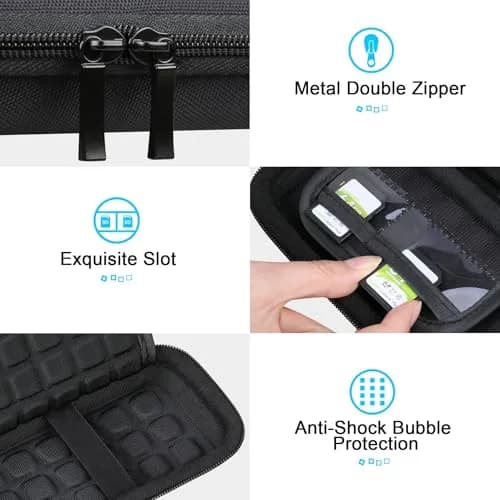 Lacdo Hard Case for SanDisk Extreme Pro/Extreme Portable SSD, Black+Black | Shockproof & Water-Resistant thumbnail 3
