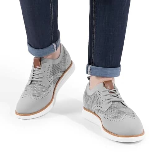 Bruno Marc Men's KnitFlex Mesh Oxfords Sneakers 10.5 | Breathable, Lightweight & Stylish thumbnail 10