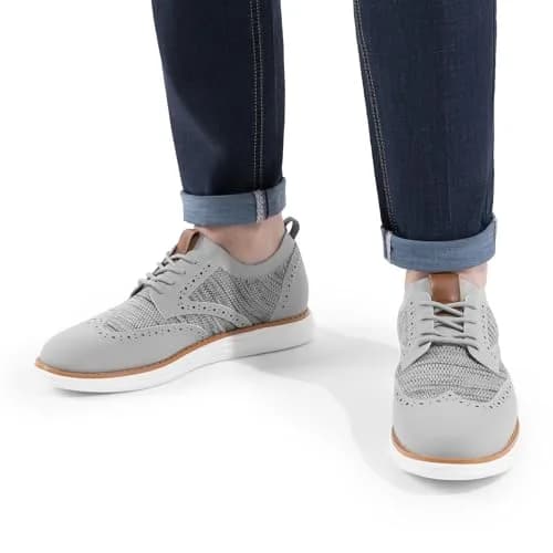 Bruno Marc Men's KnitFlex Mesh Oxfords Sneakers 10.5 | Breathable, Lightweight & Stylish thumbnail 2