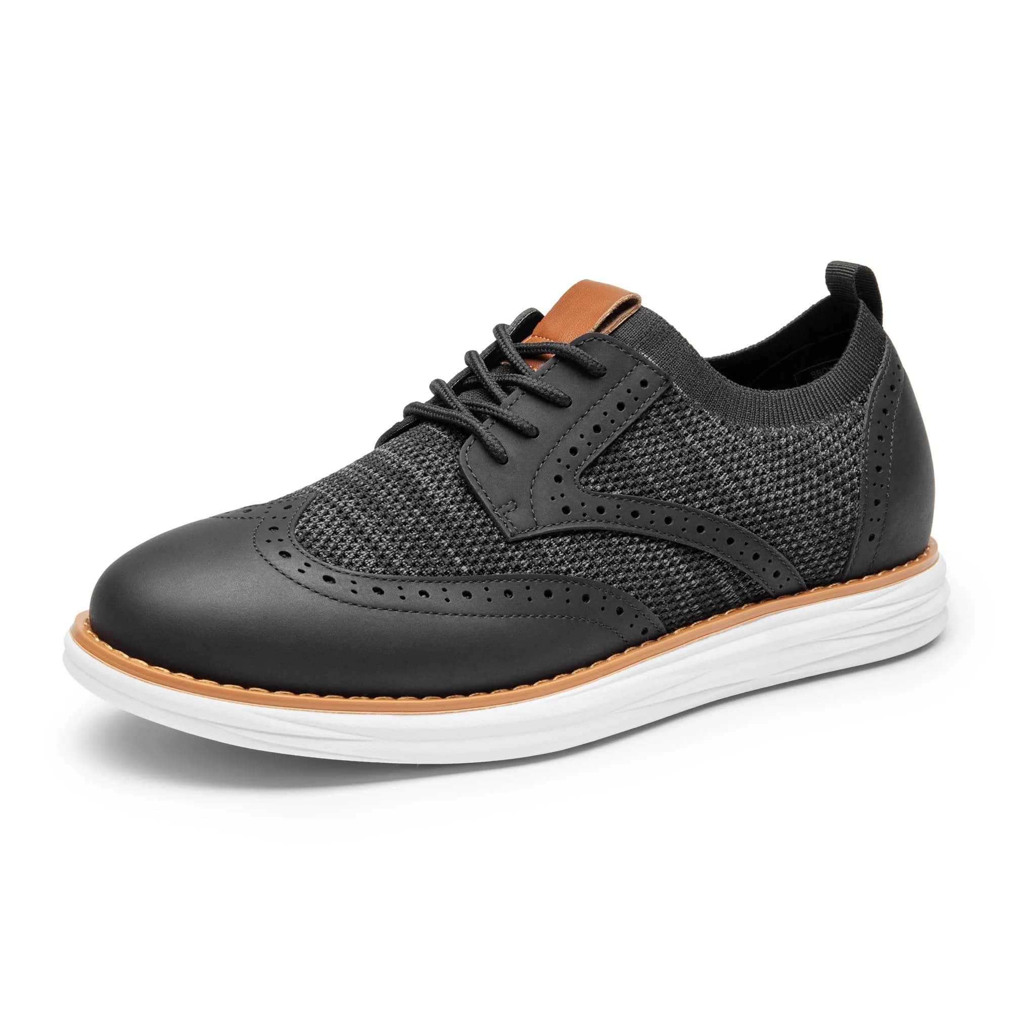Bruno Marc Men's KnitFlex Mesh Oxfords Sneakers 10.5 | Breathable, Lightweight & Stylish — 8-black / 11