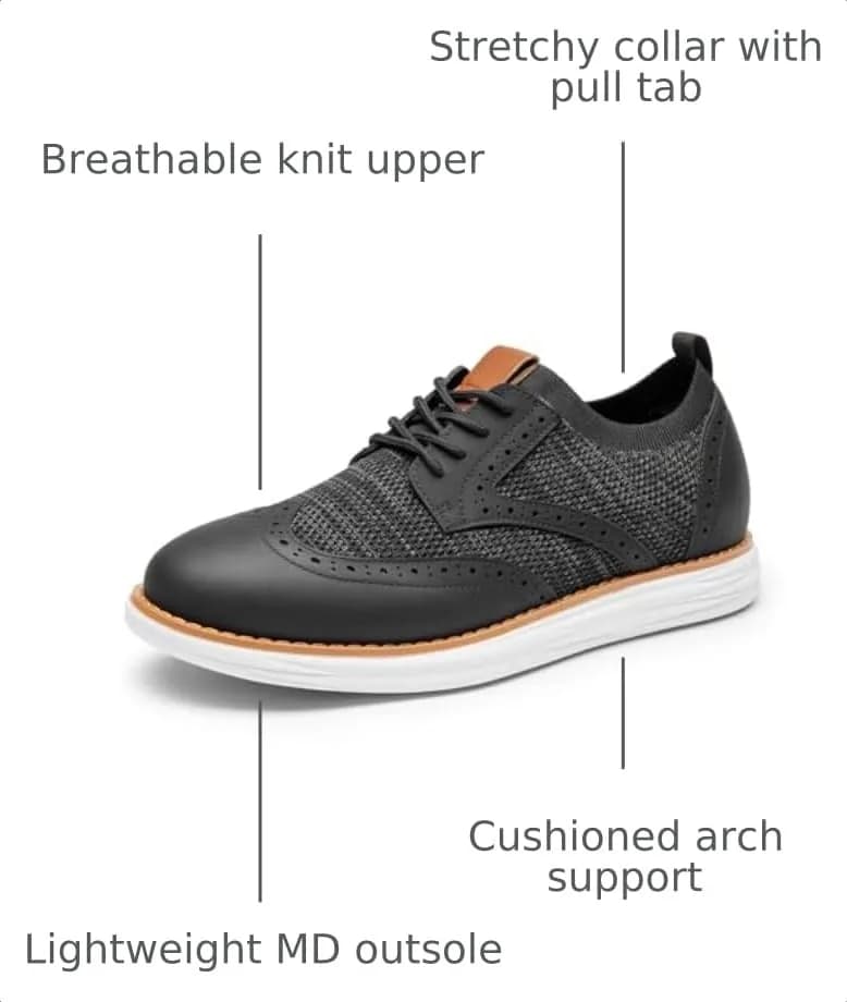 Bruno Marc KnitFlex Mesh Oxfords Sneakers, Size 11 | All-Day Comfort & Style thumbnail 4