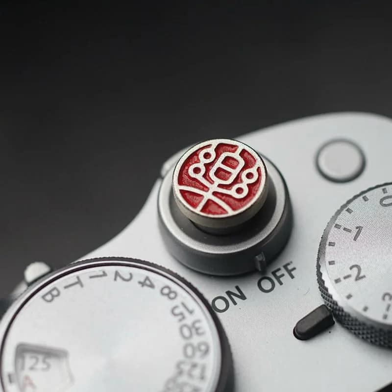 DBZZ Red Camera Shutter Button Soft Release with Rubber Ring | Compatible with Fujifilm, Nikon Cameras thumbnail 1