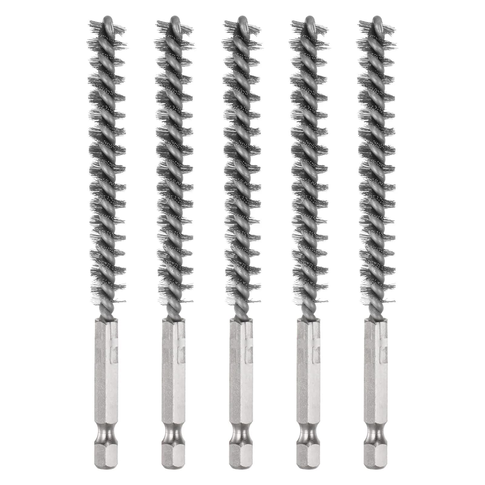HARFINGTON 5Pcs Bore Brush Set 9mm (0.35 inch) | Stainless Steel Twisted Wire Cleaning Tool - main product image