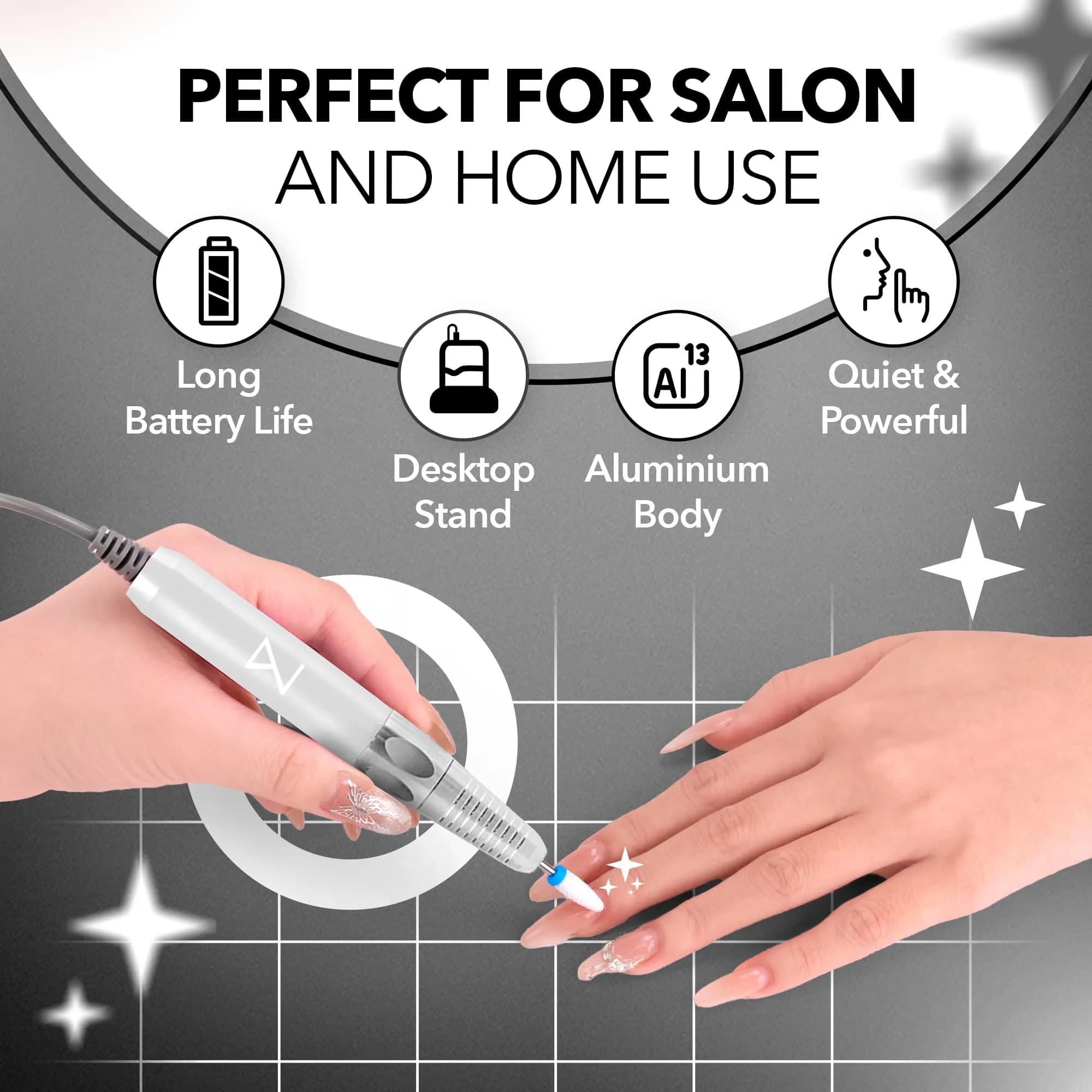 M Brushless Motor Nail Drill Handpiece Only - 35K RPM | Mermaid Model | Compatible with M System - view 8