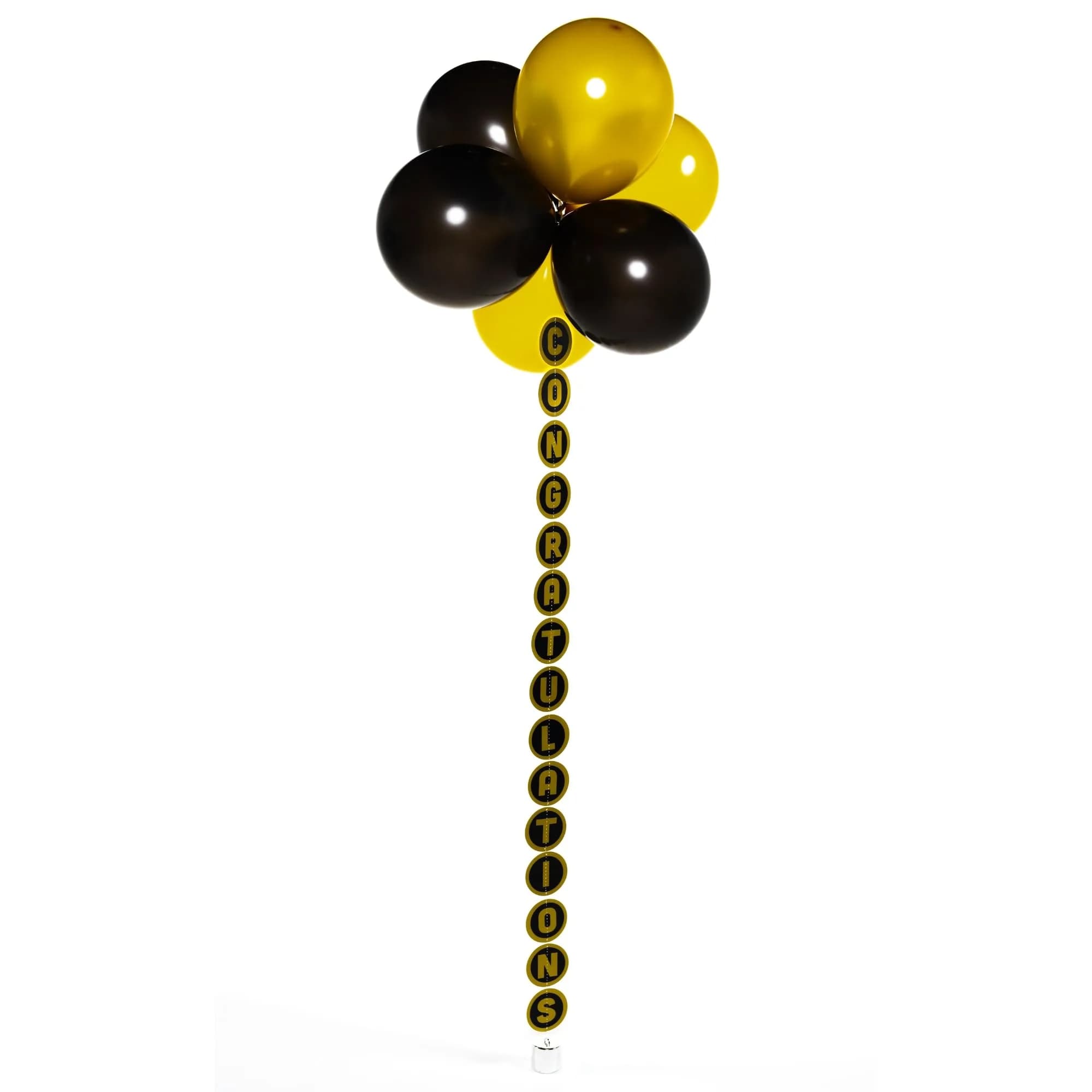 Balloon Time Congratulations Banner | Floating Helium Balloons | Gold