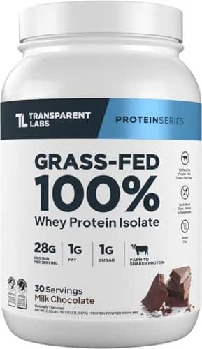 Transparent Labs Grass-Fed Whey Protein Milk Chocolate 1.02 kg (2.25 lb) | 28g Protein Per Serving thumbnail 1