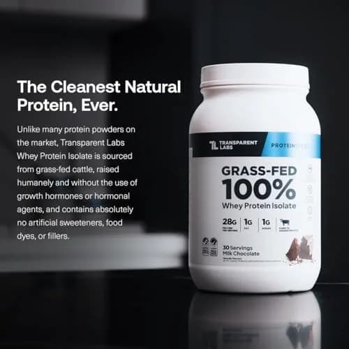 Transparent Labs Grass-Fed Whey Protein Milk Chocolate 1.02 kg (2.25 lb) | 28g Protein Per Serving thumbnail 2