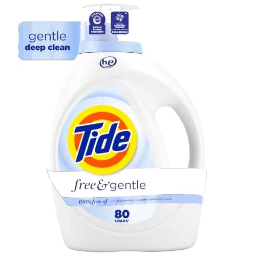Tide Free & Gentle Liquid Laundry Detergent 3.0 L (105 fl oz) | Hypoallergenic for Sensitive Skin thumbnail 1