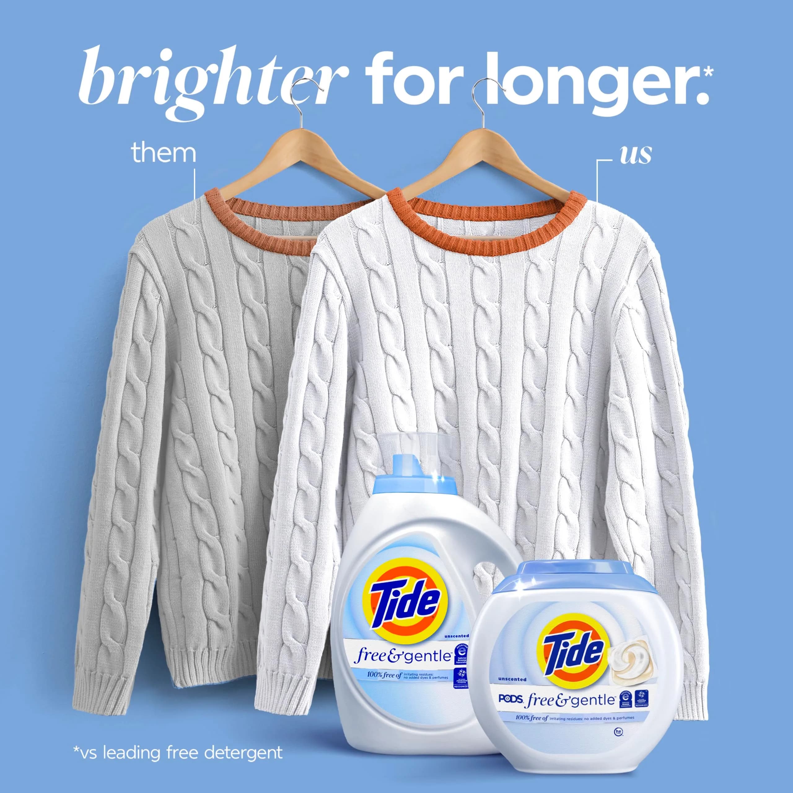 Tide Free & Gentle Liquid Laundry Detergent 3.0 L (105 fl oz) | Hypoallergenic for Sensitive Skin - view 3