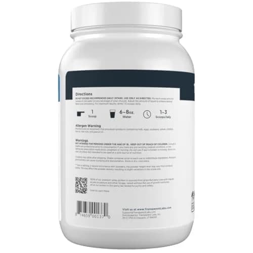 Transparent Labs Grass-Fed Whey Protein Isolate French Vanilla 1029g (36.3 oz) | 28g Protein Per Serving thumbnail 9