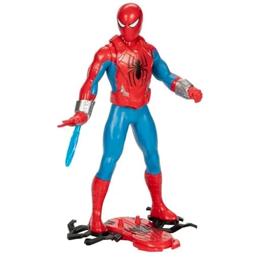 Marvel Spider-Man Thwip Blast Action Figure with Accessories, 11-Inch Scale, Red & Blue thumbnail 2