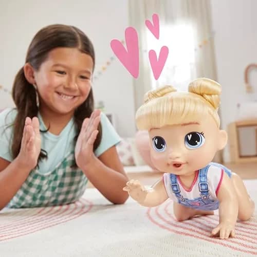 Baby Alive Crawl 'n Play Harper Hugs Electronic Crawling Doll 27cm (10.75 Inches) | Interactive Toy with 40+ Sounds thumbnail 9