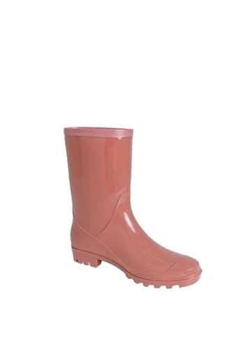Fubotao Women's Mid Calf Rain Boots Waterproof Fashion Garden Shoes with Decorative Buckle, US 8.5 (21.6 cm) | Slip-Resistant Sole for Monsoon thumbnail 2
