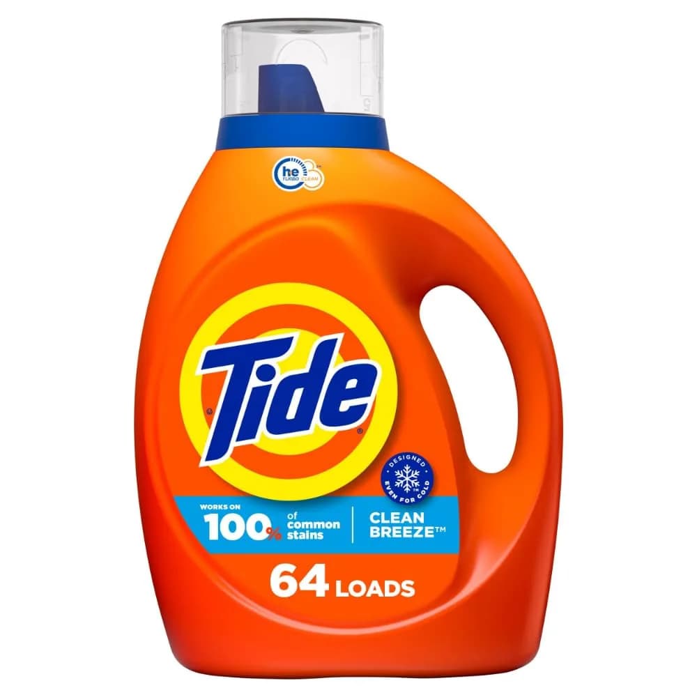 Tide Clean Breeze Liquid Laundry Detergent, 2365ml (80 fl oz) (64 Loads) | Concentrated Formula for Tough Stains - main product image