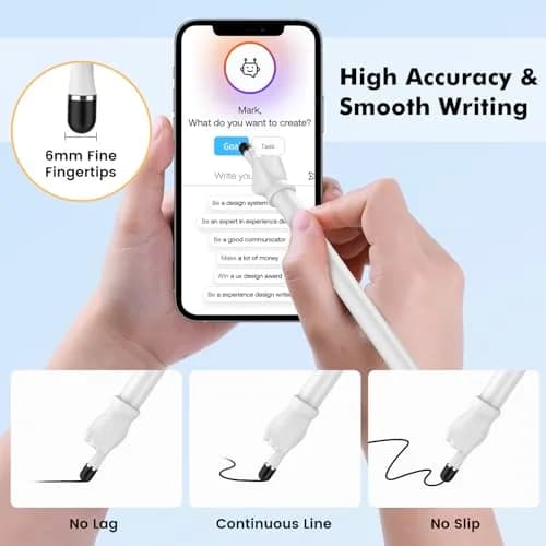 MEKO Stylus Pen for Touchscreen | 2-in-1 Precision & Comfort (Black/White, Aluminum) thumbnail 3