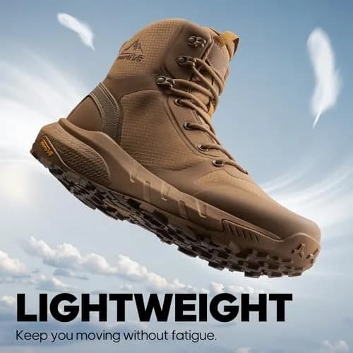 NORTIV 8 Men's Military Tactical Boot Zipper Lightweight Coyote 8 (26.4cm / 10.4in) thumbnail 5