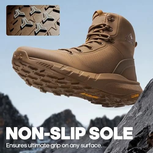 NORTIV 8 Men's Military Tactical Boot Zipper Lightweight Coyote 8 (26.4cm / 10.4in) thumbnail 3