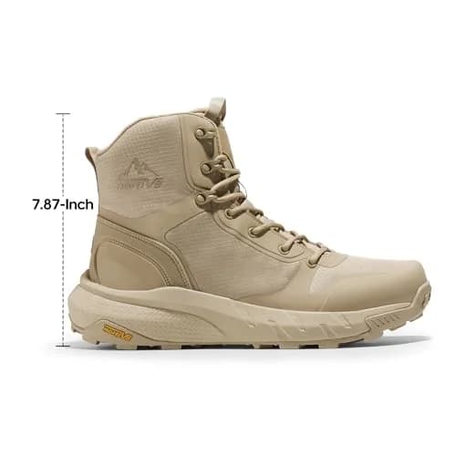 NORTIV 8 Men's Military Tactical Boot Zipper Lightweight Sand 10 | Durable, Breathable & Supportive thumbnail 7