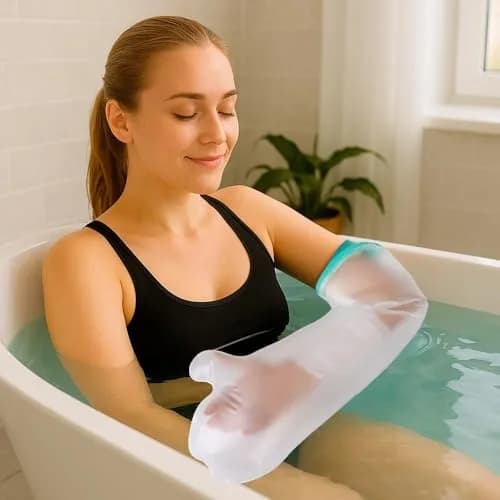 CIVJET Waterproof Arm Cast Cover for Shower, X-Large (23in Length x 10in Width) | Medical Grade Silicone for Adults thumbnail 5
