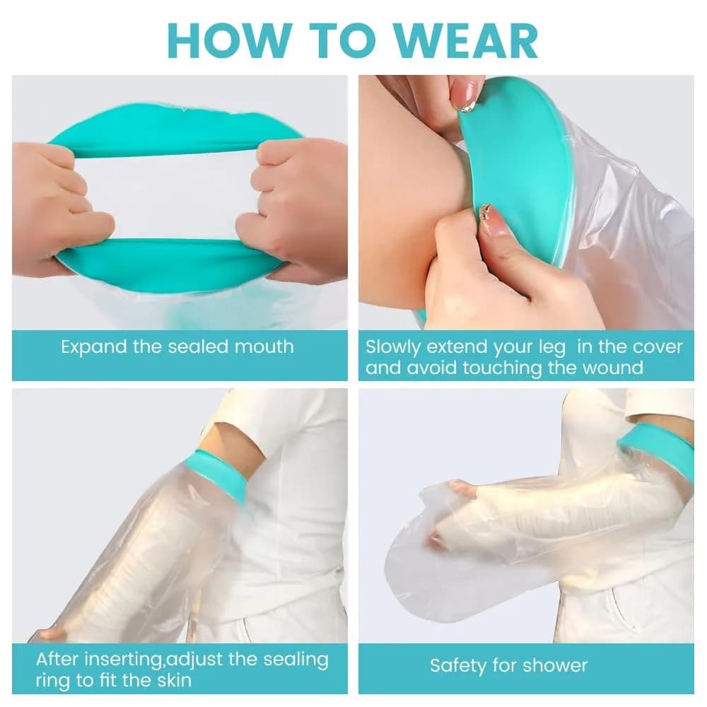 CIVJET Waterproof Cast Cover for Shower Arm with Flexible Silicone Seal, X-Large (6.3" Diameter) | Reliable Moisture Resistance for Adults - view 7
