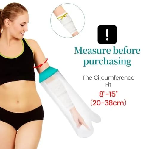 CIVJET Waterproof Arm Cast Cover for Shower, X-Large (23in Length x 10in Width) | Medical Grade Silicone for Adults thumbnail 3