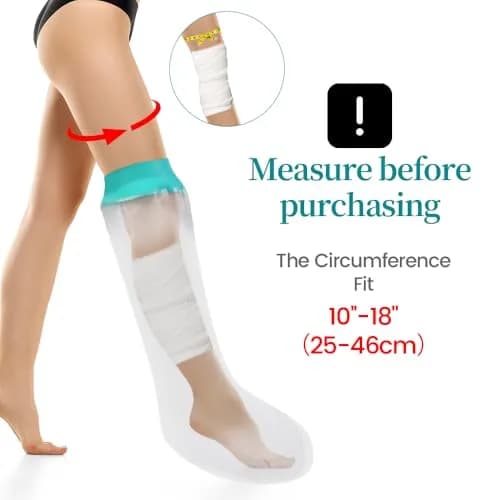 CIVJET Waterproof Cast Cover for Leg (21cm Diameter) | FDA Approved Medical Grade Shower Protection thumbnail 4
