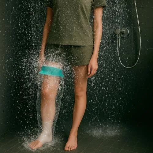CIVJET Waterproof Cast Cover for Leg (21cm Diameter) | FDA Approved Medical Grade Shower Protection thumbnail 2