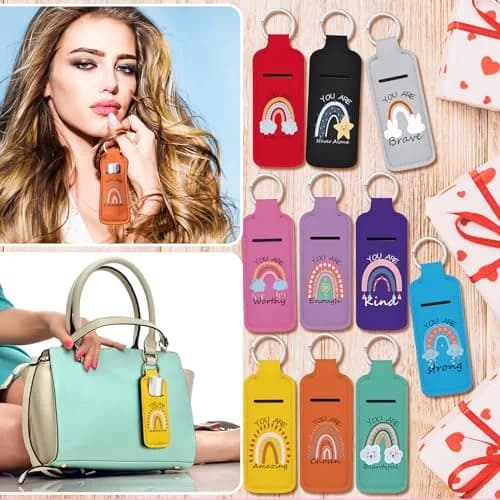 Ctosree Rainbow Lipstick Lip Balm Keychain 40 pcs | Inspirational & Portable (70-120 chars) thumbnail 4