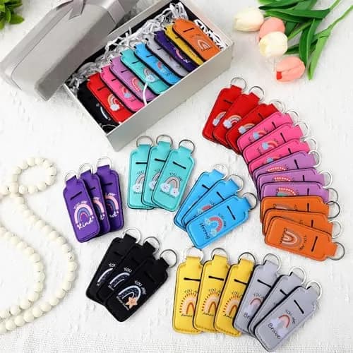 Ctosree Rainbow Lipstick Lip Balm Keychain 40 pcs | Inspirational & Portable (70-120 chars) thumbnail 6