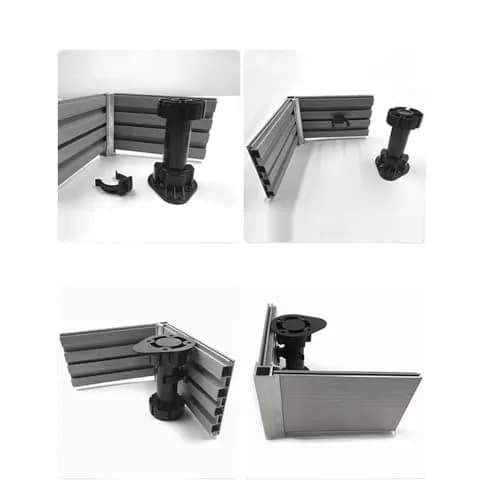 UtySty Cabinet Leveler Leg Toe Kick Clips 10 Pack | 38-40mm Adjustable Furniture Legs thumbnail 6