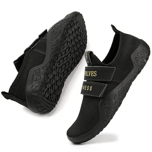 Skerxut Fitness Shoes Deadlift Shoes Cross-Trainer Sneakers for Men and Women (Black, 9.5 Men/10.5 Women) | Slip-Resistant, Durable, Athletic thumbnail 5