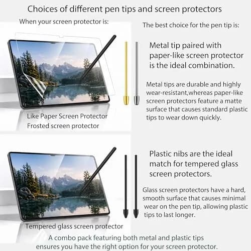 NWANTF Metal S Pen Nibs & Plastic Nibs Set for Samsung Galaxy Tab S10/S9/S8/S7/S6, S26/S25/S24/S23/S22 Ultra S Pen, 14 pcs thumbnail 4