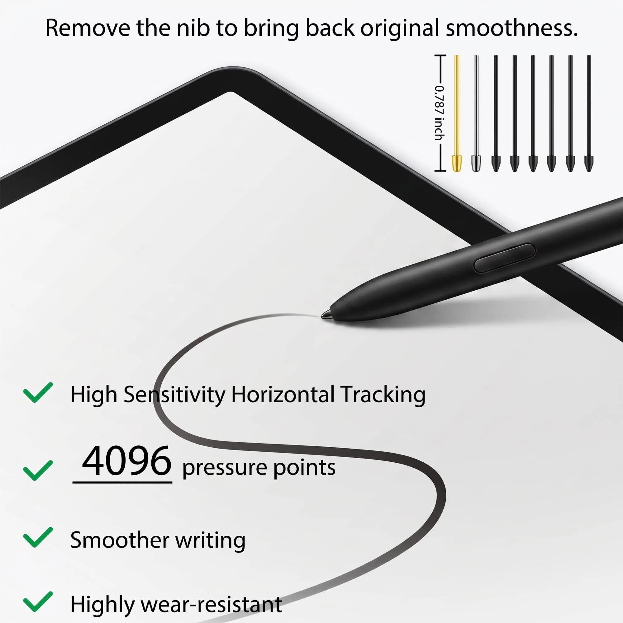 NWANTF 4+10 pcs Set Metal Nibs/Tips Replacement for Samsung Galaxy Tab S Ultra S Pen - view 3
