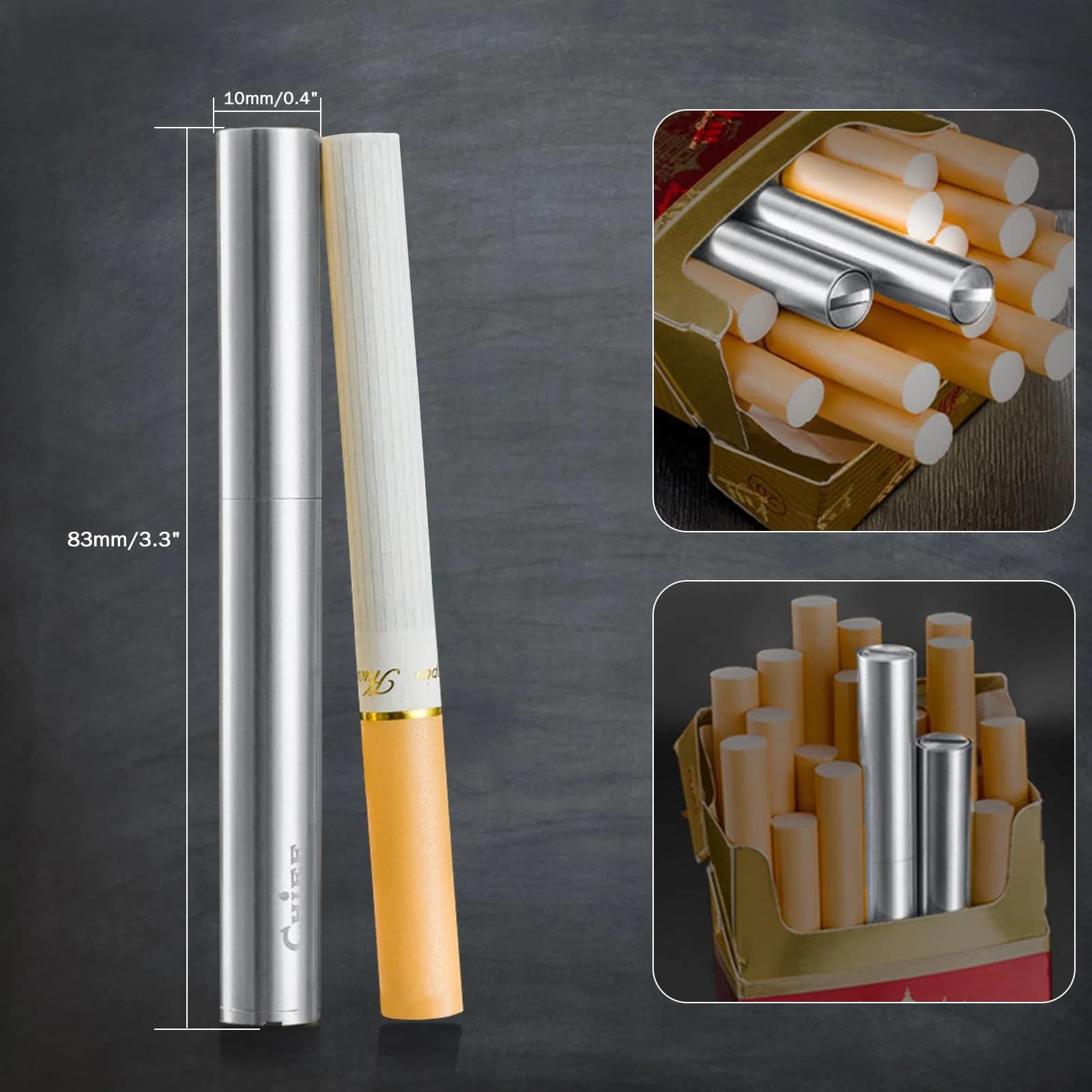 DOUBFIVSY Vintage Gray Kerosene Lighter - Windproof Refillable Trench Design with Gift Box - view 2