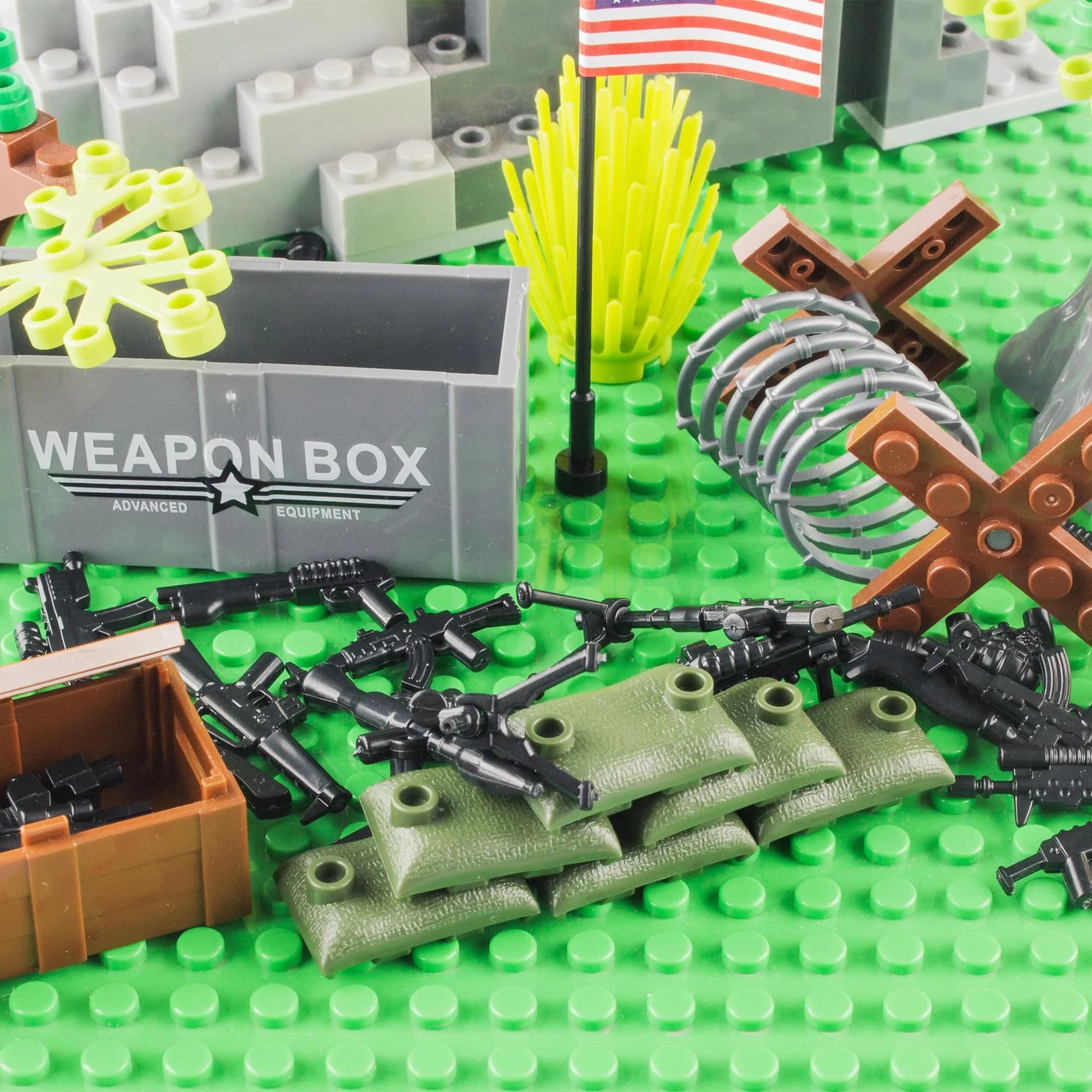 MaozyHomie Military U.S. Weapons Pack Toy Set 54 Pcs | Compatible with Major Brands, 3 Years and Up - view 7